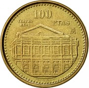 Spain 100 Pesetas Royal Theatre 1997 (M) KM# 984 100 PTAS TEATRO REAL M coin reverse Spain 100 Pesetas Royal Theatre 1997 (M) KM# 984 100 PTAS TEATRO REAL M coin reverse