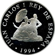 Spain 10000 Pesetas The Parasol 1994 Proof KM# 943 JUAN CARLOS I REY DE ESPAÑA 1994 coin obverse Spain 10000 Pesetas The Parasol 1994 Proof KM# 943 JUAN CARLOS I REY DE ESPAÑA 1994 coin obverse