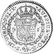 Spain 2 S Ferdinand VII 1809 CN KM# 456.1 IN UTROQ FELIX AUSPICE DEO 2 S S CN coin reverse Spain 2 S Ferdinand VII 1809 CN KM# 456.1 IN UTROQ FELIX AUSPICE DEO 2 S S CN coin reverse