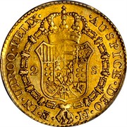 Spain 2 S Ferdinand VII 1812 IJ KM# 478 IN UTROQ FELIX AUSPICE DEO M I J 2 S coin reverse Spain 2 S Ferdinand VII 1812 IJ KM# 478 IN UTROQ FELIX AUSPICE DEO M I J 2 S coin reverse