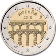 Spain 2 Euro Aqueduct of Segovia 2015 (M) KM# 1375 ESPAÑA M 2016 coin obverse Spain 2 Euro Aqueduct of Segovia 2015 (M) KM# 1375 ESPAÑA M 2016 coin obverse