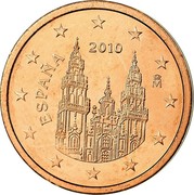 Spain 2 Euro Cent Cathedral 2010 M Proof KM# 1145 ESPAÑA 2010 M coin obverse Spain 2 Euro Cent Cathedral 2010 M Proof KM# 1145 ESPAÑA 2010 M coin obverse