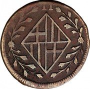 Spain 2 Quartos Barcelona 1809 KM# 66 II coin reverse Spain 2 Quartos Barcelona 1809 KM# 66 II coin reverse