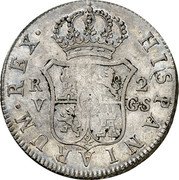 Spain 2 Reales (4 Reales de Vellon) 1811 GS KM# 474.4 Milled Real Coinage coin reverse Spain 2 Reales (4 Reales de Vellon) 1811 GS KM# 474.4 Milled Real Coinage coin reverse