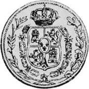 Spain 2 Reales Charles V 1837 KM# PT8 coin reverse Spain 2 Reales Charles V 1837 KM# PT8 coin reverse