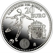 Spain 20 Euro FIFA World Cup 2010 Proof KM# 1183 CAMPEONES DEL MUNDO 20 EURO M coin reverse Spain 20 Euro FIFA World Cup 2010 Proof KM# 1183 CAMPEONES DEL MUNDO 20 EURO M coin reverse