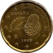 Spain 20 Euro Cent Cervantes 1999 (M) KM# 1044 ESPAÑA CERVANTES M 2001 coin obverse Spain 20 Euro Cent Cervantes 1999 (M) KM# 1044 ESPAÑA CERVANTES M 2001 coin obverse