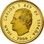 Spain 200 Euro The Europa Program - Charles V 2006 (M) Proof KM# 1123 2006 JUAN CARLOS I REY DE ESPAÑA coin obverse Spain 200 Euro The Europa Program - Charles V 2006 (M) Proof KM# 1123 2006 JUAN CARLOS I REY DE ESPAÑA coin obverse