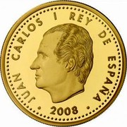 Spain 200 Euro Europa Program - Alphonse X the Wise 2008 Proof KM# 1202 2008 JUAN CARLOS I REY DE ESPAÑA coin obverse Spain 200 Euro Europa Program - Alphonse X the Wise 2008 Proof KM# 1202 2008 JUAN CARLOS I REY DE ESPAÑA coin obverse