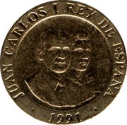 Spain 200 Pesetas Madrid - European Capital of Culture 1991 KM# 884 JUAN CARLOS I REY DE ESPAÑA 1991 coin obverse