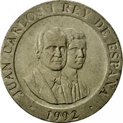 Spain 200 Pesetas The Bear and the Strawberry Tree 1992 KM# 910 JUAN CARLOS I REY DE ESPAÑA 1992 coin obverse Spain 200 Pesetas The Bear and the Strawberry Tree 1992 KM# 910 JUAN CARLOS I REY DE ESPAÑA 1992 coin obverse