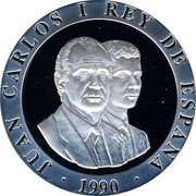 Spain 2000 Pesetas Rowing 1990 Proof. Uncirculated strikes have medallic die alignment and edges with reeded and plain sections; Proof strikes have coin die alignment and reeded edges KM# 865 1990 JUAN CARLOS I REY DE ESPAÑA coin obverse Spain 2000 Pesetas Rowing 1990 Proof. Uncirculated strikes have medallic die alignment and edges with reeded and plain sections; Proof strikes have coin die alignment and reeded edges KM# 865 1990 JUAN CARLOS I REY DE ESPAÑA coin obverse