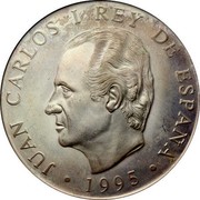 Spain 2000 Pesetas Countyard of the Lions 1995 (1994) Proof KM# 938 JUAN CARLOS I REY DE ESPAÑA 1995 coin obverse Spain 2000 Pesetas Countyard of the Lions 1995 (1994) Proof KM# 938 JUAN CARLOS I REY DE ESPAÑA 1995 coin obverse