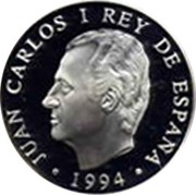 Spain 2000 Pesetas Bulls fighting 1994 Proof KM# 941 JUAN CARLOS I REY DE ESPAÑA 1994 coin obverse Spain 2000 Pesetas Bulls fighting 1994 Proof KM# 941 JUAN CARLOS I REY DE ESPAÑA 1994 coin obverse