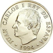 Spain 2000 Pesetas International Monetary Fund and Bank 1994 KM# 937 JUAN CARLOS I REY DE ESPAÑA 1994 coin obverse Spain 2000 Pesetas International Monetary Fund and Bank 1994 KM# 937 JUAN CARLOS I REY DE ESPAÑA 1994 coin obverse