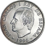 Spain 2000 Pesetas 250th Anniversary of the Birth of Francisco de Goy 1996 KM# 968 JUAN CARLOS I REY DE ESPAÑA 1996 coin obverse