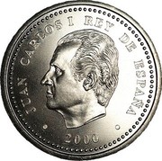 Spain 2000 Pesetas 5th Centenarial of King Charles V 2000 KM# 1015 2000 JUAN CARLOS I REY DE ESPAÑA coin obverse Spain 2000 Pesetas 5th Centenarial of King Charles V 2000 KM# 1015 2000 JUAN CARLOS I REY DE ESPAÑA coin obverse