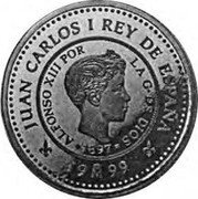 Spain 2000 Pesetas III Centenary of the House of Bourbon - Alfonso XIII 1999 Proof KM# 1032 coin reverse Spain 2000 Pesetas III Centenary of the House of Bourbon - Alfonso XIII 1999 Proof KM# 1032 coin reverse
