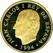 Spain 20000 Pesetas Paleolithic Cave Paintings 1994 Proof KM# 944 JUAN CARLOS I REY DE ESPAÑA 1994 coin obverse Spain 20000 Pesetas Paleolithic Cave Paintings 1994 Proof KM# 944 JUAN CARLOS I REY DE ESPAÑA 1994 coin obverse