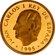 Spain 20000 Pesetas Lady of Elche 1995 Proof KM# 958 JUAN CARLOS I REY DE ESPAÑA 1995 coin obverse Spain 20000 Pesetas Lady of Elche 1995 Proof KM# 958 JUAN CARLOS I REY DE ESPAÑA 1995 coin obverse