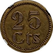 Spain 25 Cts Puebla De Cazalla (1936) KM# 2 25 CTS coin reverse Spain 25 Cts Puebla De Cazalla (1936) KM# 2 25 CTS coin reverse