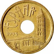 Spain 25 Pesetas Castilla y Leon 1995 without Y KM# 948 ESPAÑA 1995 coin obverse Spain 25 Pesetas Castilla y Leon 1995 without Y KM# 948 ESPAÑA 1995 coin obverse