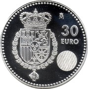 Spain 30 Euro Accession of King Felipe VI 2014 (M) KM# 1331 M 30 EURO coin reverse Spain 30 Euro Accession of King Felipe VI 2014 (M) KM# 1331 M 30 EURO coin reverse