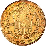 Spain 320 Rs Joseph Napolean 1810 AI KM# 545 AUSPICE DEO R S M IN UTROQ FELIX 320 RS coin reverse Spain 320 Rs Joseph Napolean 1810 AI KM# 545 AUSPICE DEO R S M IN UTROQ FELIX 320 RS coin reverse