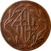 Spain 4 Quartos 1814 KM# 77 Province Barcelona Standart Coinage coin reverse