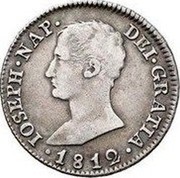Spain 4 Reales Joseph Napolean 1812 S LA KM# 540.2 IOSEPH NAP DEI GRATIA 1812 coin obverse Spain 4 Reales Joseph Napolean 1812 S LA KM# 540.2 IOSEPH NAP DEI GRATIA 1812 coin obverse