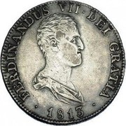 Spain 4 Reales Ferdinand VII Bust 1813 IJ KM# 479 FERDINANDUS VII DEI GRATIA 1813 coin obverse Spain 4 Reales Ferdinand VII Bust 1813 IJ KM# 479 FERDINANDUS VII DEI GRATIA 1813 coin obverse