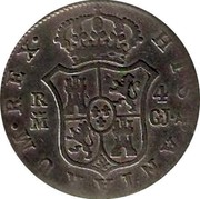 Spain 4 Reales 1816 GJ KM# 476.2 Milled Real Coinage HISPANIARUM REX 4 R M GJ coin reverse Spain 4 Reales 1816 GJ KM# 476.2 Milled Real Coinage HISPANIARUM REX 4 R M GJ coin reverse