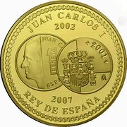 Spain 400 Euro Juan Carlos I 2007 Proof KM# 1128 JUAN CARLOS I 2002 2007 REY DE ESPAÑA coin obverse Spain 400 Euro Juan Carlos I 2007 Proof KM# 1128 JUAN CARLOS I 2002 2007 REY DE ESPAÑA coin obverse
