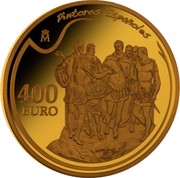 Spain 400 Euro Spanish Painters - El Greco 2011 Proof KM# 1221 400 EURO M PINTORES ESPAÑOLES coin reverse Spain 400 Euro Spanish Painters - El Greco 2011 Proof KM# 1221 400 EURO M PINTORES ESPAÑOLES coin reverse