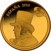 Spain 400 Euro (Spanish Painters - Goya) KM# 1182 ESPAÑA 2010 GOYA coin obverse Spain 400 Euro (Spanish Painters - Goya) KM# 1182 ESPAÑA 2010 GOYA coin obverse