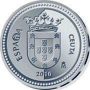 Spain 5 Euro Ceuta - Assembly Palace 2010 Proof KM# 1160 ESPAÑA CEUTA 2010 M coin obverse Spain 5 Euro Ceuta - Assembly Palace 2010 Proof KM# 1160 ESPAÑA CEUTA 2010 M coin obverse