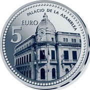 Spain 5 Euro Ceuta - Assembly Palace 2010 Proof KM# 1160 PALACIO DE LA ASAMBLEA 5 EURO coin reverse Spain 5 Euro Ceuta - Assembly Palace 2010 Proof KM# 1160 PALACIO DE LA ASAMBLEA 5 EURO coin reverse
