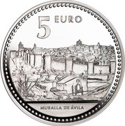 Spain 5 Euro Avila - Walled city 2010 Proof KM# 1157 5 EURO MURALLA DE ÁVILA coin reverse Spain 5 Euro Avila - Walled city 2010 Proof KM# 1157 5 EURO MURALLA DE ÁVILA coin reverse