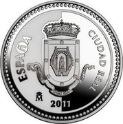 Spain 5 Euro Ciudad Real - Cathedral and Alfonso X 2011 Proof KM# 1245 ESPAÑA CIUDAD REAL MUY NOBLE CIUDAD REAL MUY LEAL M 2011 coin obverse Spain 5 Euro Ciudad Real - Cathedral and Alfonso X 2011 Proof KM# 1245 ESPAÑA CIUDAD REAL MUY NOBLE CIUDAD REAL MUY LEAL M 2011 coin obverse