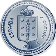 Spain 5 Euro La Coruna - Tower of Hercules 2011 Proof KM# 1236 ESPAÑA A CORUÑA 2011 M coin obverse Spain 5 Euro La Coruna - Tower of Hercules 2011 Proof KM# 1236 ESPAÑA A CORUÑA 2011 M coin obverse