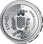 Spain 5 Euro Tarragona - Roman Acueduct 2012 Proof KM# 1274 ESPAÑA TARRAGONA 2012 M coin obverse Spain 5 Euro Tarragona - Roman Acueduct 2012 Proof KM# 1274 ESPAÑA TARRAGONA 2012 M coin obverse