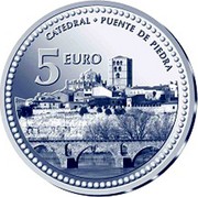 Spain 5 Euro Zamora - Cathedral and Bridge 2012 Proof KM# 1279 CATEDRAL PUENTE DE PIEDRA 5 EURO coin reverse Spain 5 Euro Zamora - Cathedral and Bridge 2012 Proof KM# 1279 CATEDRAL PUENTE DE PIEDRA 5 EURO coin reverse