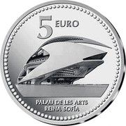 Spain 5 Euro Valencia - Arts Palace 2012 Proof KM# 1276 5 EURO PALAU DE LES ARTS REINA SOFÍA coin reverse Spain 5 Euro Valencia - Arts Palace 2012 Proof KM# 1276 5 EURO PALAU DE LES ARTS REINA SOFÍA coin reverse