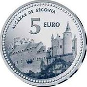 Spain 5 Euro Segovia - Alcazar 2012 Proof KM# 1271 ALCÁZAR DE SEGOVIA 5 EURO coin reverse Spain 5 Euro Segovia - Alcazar 2012 Proof KM# 1271 ALCÁZAR DE SEGOVIA 5 EURO coin reverse