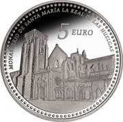 Spain 5 Euro Monastery of Santa Maria la Real de Las Huelgas 2013 Proof KM# 1295 5 EURO MONASTERIO DE SANTA MARÍA LA REAL DE LAS HUELGAS coin reverse Spain 5 Euro Monastery of Santa Maria la Real de Las Huelgas 2013 Proof KM# 1295 5 EURO MONASTERIO DE SANTA MARÍA LA REAL DE LAS HUELGAS coin reverse