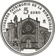 Spain 5 Euro Avila 2014 (M) Proof KM# 1333 5 EURO AVILA CIUDADES PATRIMONIO DE LA HUMANIDAD M coin reverse Spain 5 Euro Avila 2014 (M) Proof KM# 1333 5 EURO AVILA CIUDADES PATRIMONIO DE LA HUMANIDAD M coin reverse