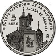 Spain 5 Euro Alcala de Henares 2014 (M) Proof KM# 1332 5 EURO ALCALÁ DE HENARES CIUDADES PATRIMONIO DE LA HUMANIDAD M coin reverse Spain 5 Euro Alcala de Henares 2014 (M) Proof KM# 1332 5 EURO ALCALÁ DE HENARES CIUDADES PATRIMONIO DE LA HUMANIDAD M coin reverse