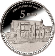 Spain 5 Euro Monastery of Yuste - Caceres 2014 Proof KM# 1324 5 EURO MONASTERIO DE YUSTE coin reverse Spain 5 Euro Monastery of Yuste - Caceres 2014 Proof KM# 1324 5 EURO MONASTERIO DE YUSTE coin reverse