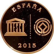 Spain 5 Euro Merida 2015 (M) Proof KM# 1343 2015 ESPAÑA PATRIMONIO MUNDIAL WORLD HERITAGE PATRIMOINE MONDIAL UNESCO coin obverse Spain 5 Euro Merida 2015 (M) Proof KM# 1343 2015 ESPAÑA PATRIMONIO MUNDIAL WORLD HERITAGE PATRIMOINE MONDIAL UNESCO coin obverse