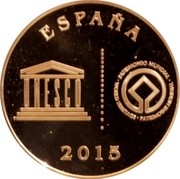 Spain 5 Euro Cuenca 2015 (M) Proof KM# 1341 ESPAÑA PATRIMONIO MUNDIAL WORLD HERITAGE PATRIMOINE MONDIAL UNESCO coin obverse Spain 5 Euro Cuenca 2015 (M) Proof KM# 1341 ESPAÑA PATRIMONIO MUNDIAL WORLD HERITAGE PATRIMOINE MONDIAL UNESCO coin obverse